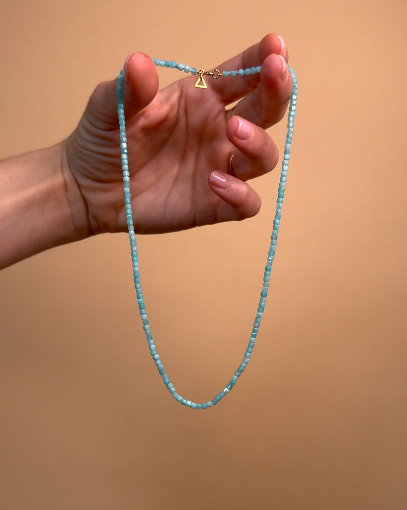 Tiny Amazonite Beaded Necklace