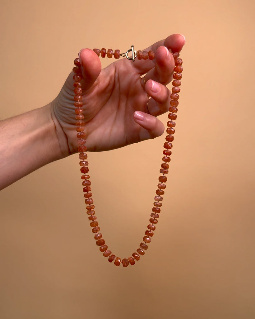 Sunstone Beaded Necklace